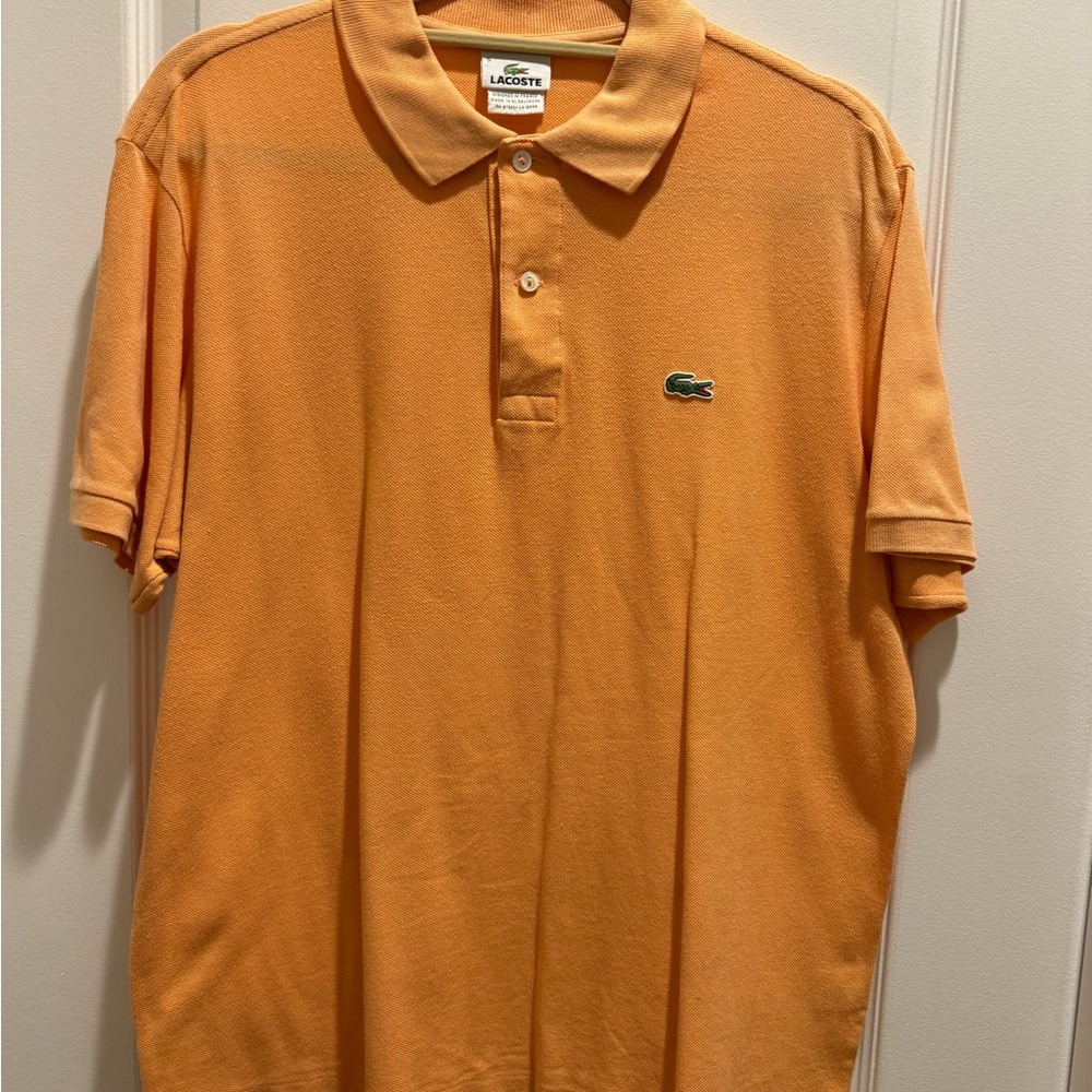 Lacoste Men's Orange Polo Shirt